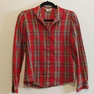 Vintage Sears "The Fashion Place" Ladies Thin Plaid Flannel